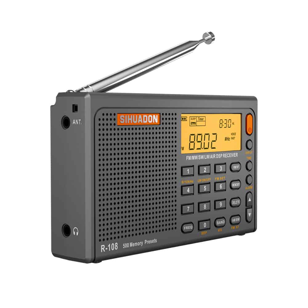 SIHUADON R-108 FM SW MW LW AIRBAND DSP Tragbares Radio