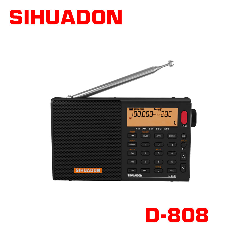 Heißes Verkaufsprodukt XHDATA D-808 Radio Hohe Qualität mit eingebauten Lautsprechern Tragbares Radio für Familie oder Arbeit