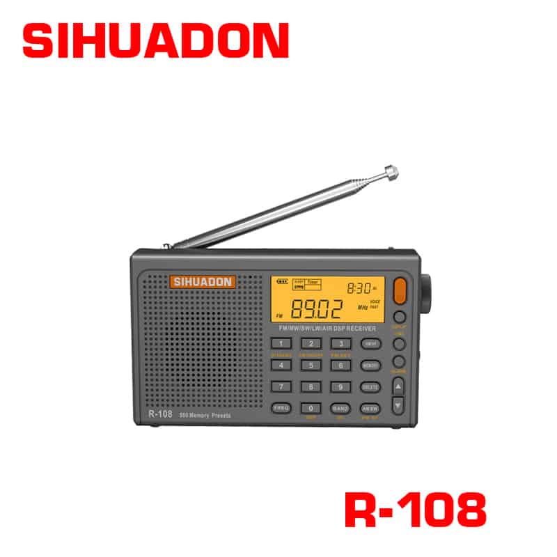 SIHUADON R-108 FM SW MW LW AIRBAND DSP Tragbares Radio
